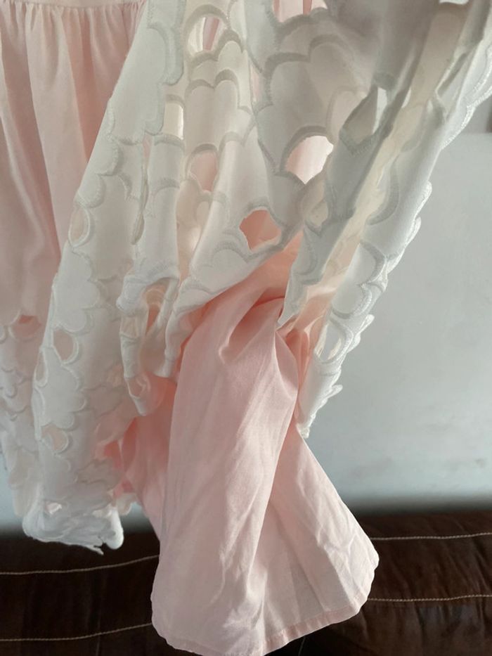 Superbe robe de cérémonie neuve catimini blanche et rose 14 ans - photo numéro 3