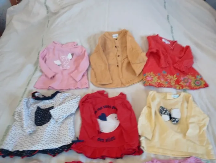Lot hauts manches longues taille 6 mois fille - photo numéro 4