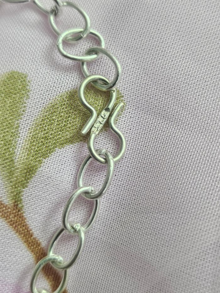 Collier en argent sterling 925 avec pierre de lune arc en ciel et grenat rouge - photo numéro 5