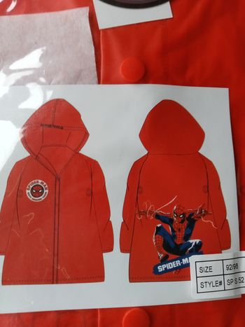 Imperméable spiderman 2/ 3 ans