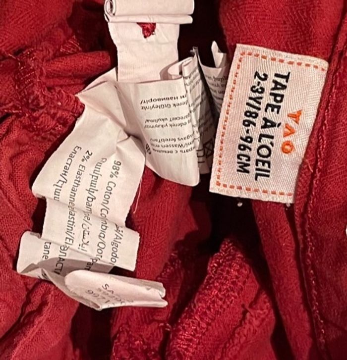 Pantalon chino 96cm 2/3 ans - photo numéro 6