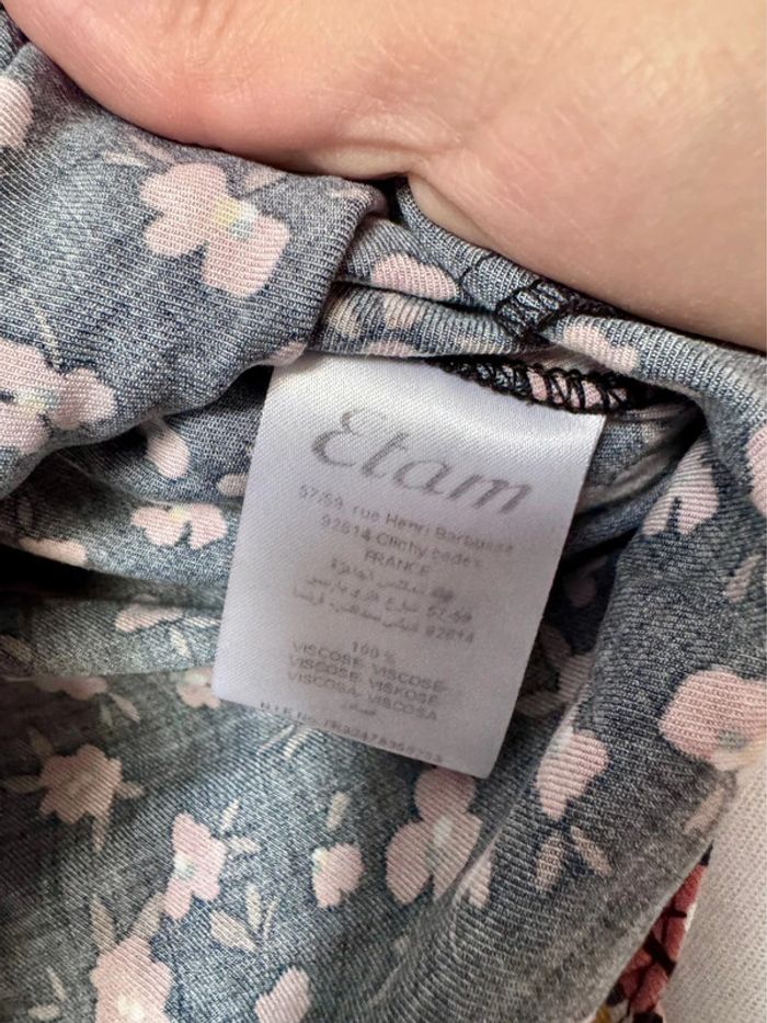 Blouse fleuri marque Etam taille S - photo numéro 4