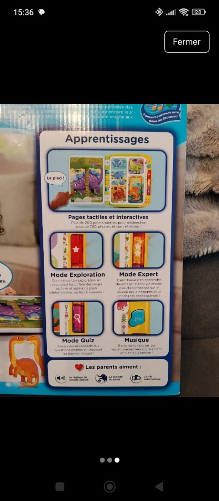 Le grand livre interactif des dinosaures VTech - photo numéro 3