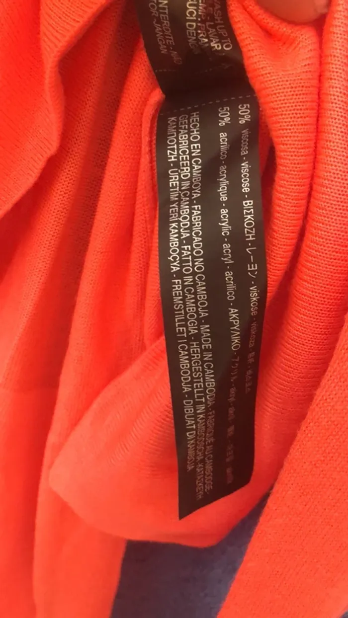Pull fin Zara corail fluo - photo numéro 3