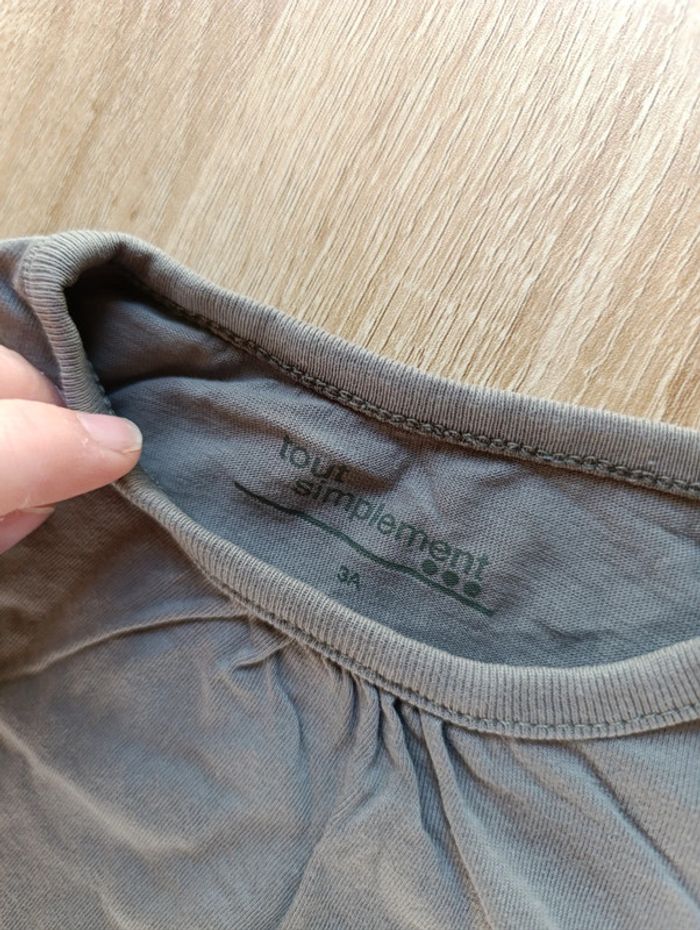 T-shirt manche longue uni 3ans - photo numéro 2