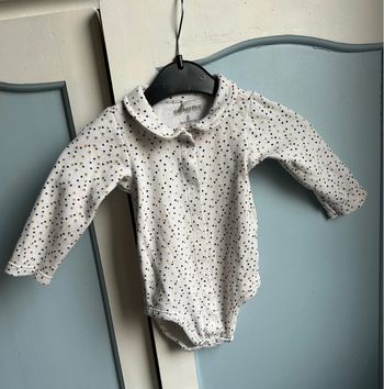 Body blanc à col , orchestra, taille 6 mois