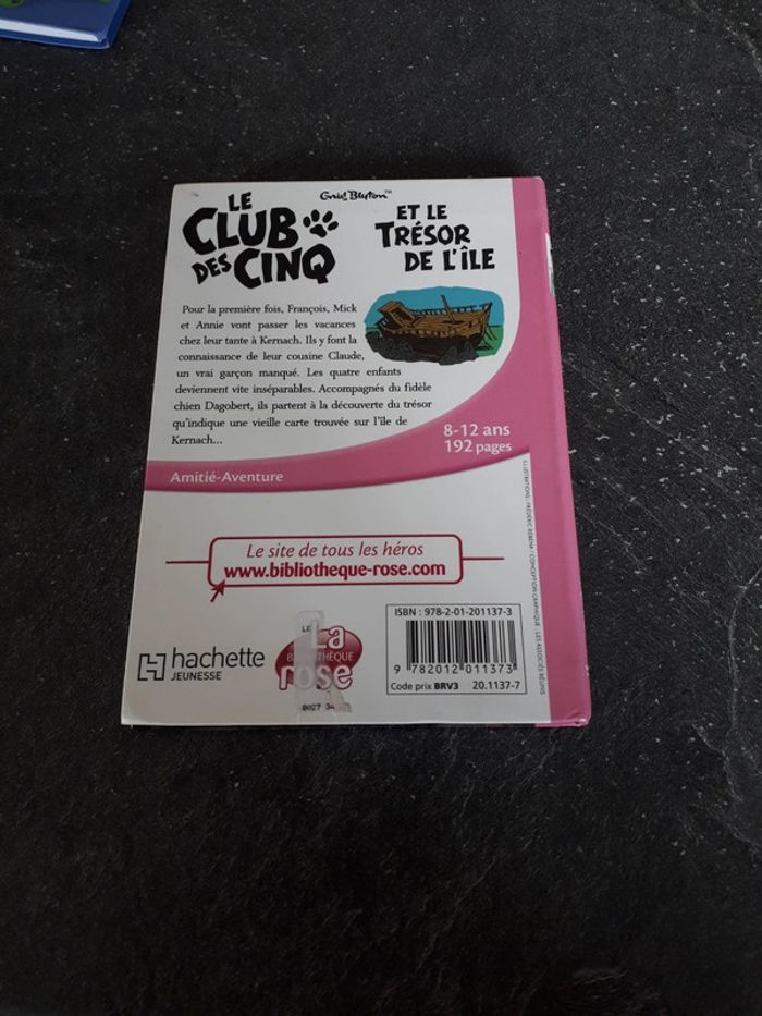 Livre bibliothèque rose le club des cinq tome 1 et le trésor de l'île - photo numéro 3