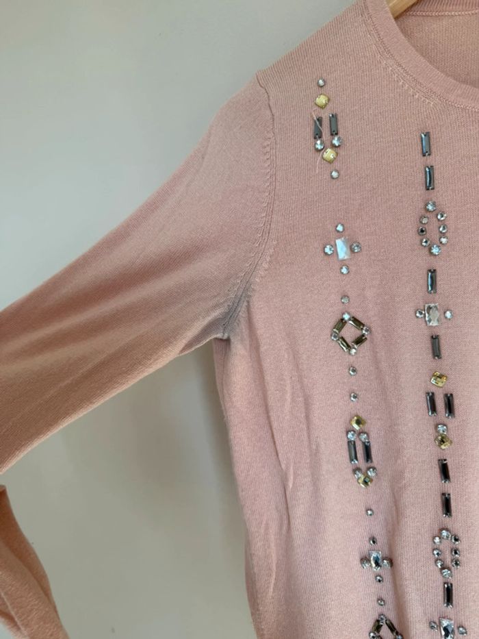 Pull rose à perles - photo numéro 5