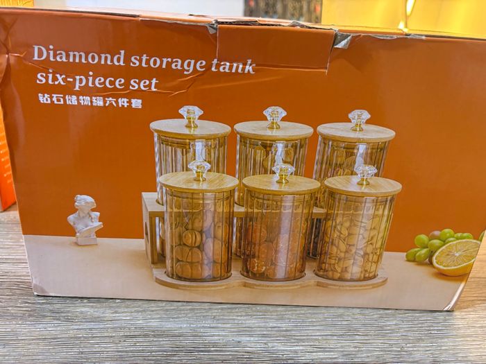 6 bocaux de rangement