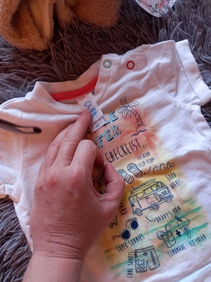 Ensemble été short + tshirt garçon 6 mois - photo numéro 5