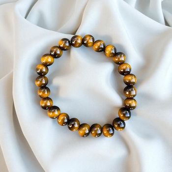 Bracelet en pierre naturelle 8mm – Œil de tigre – Neuf jamais porté