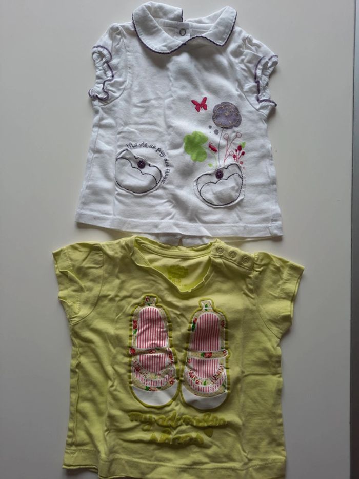 Lot de 2 t-shirts bébé fille