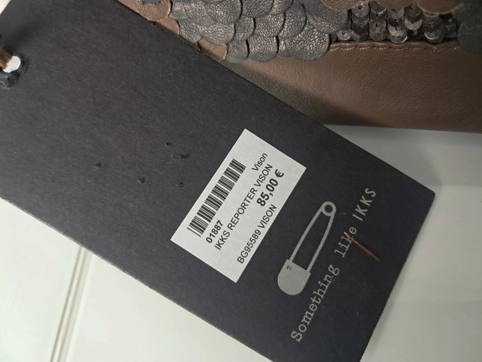 Ikks pochette rangement sac à main en cuir neuf - photo numéro 3