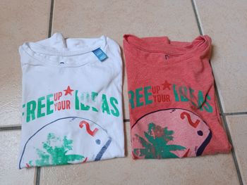 Lot de 2 tee shirts Okaïdi 5 ans