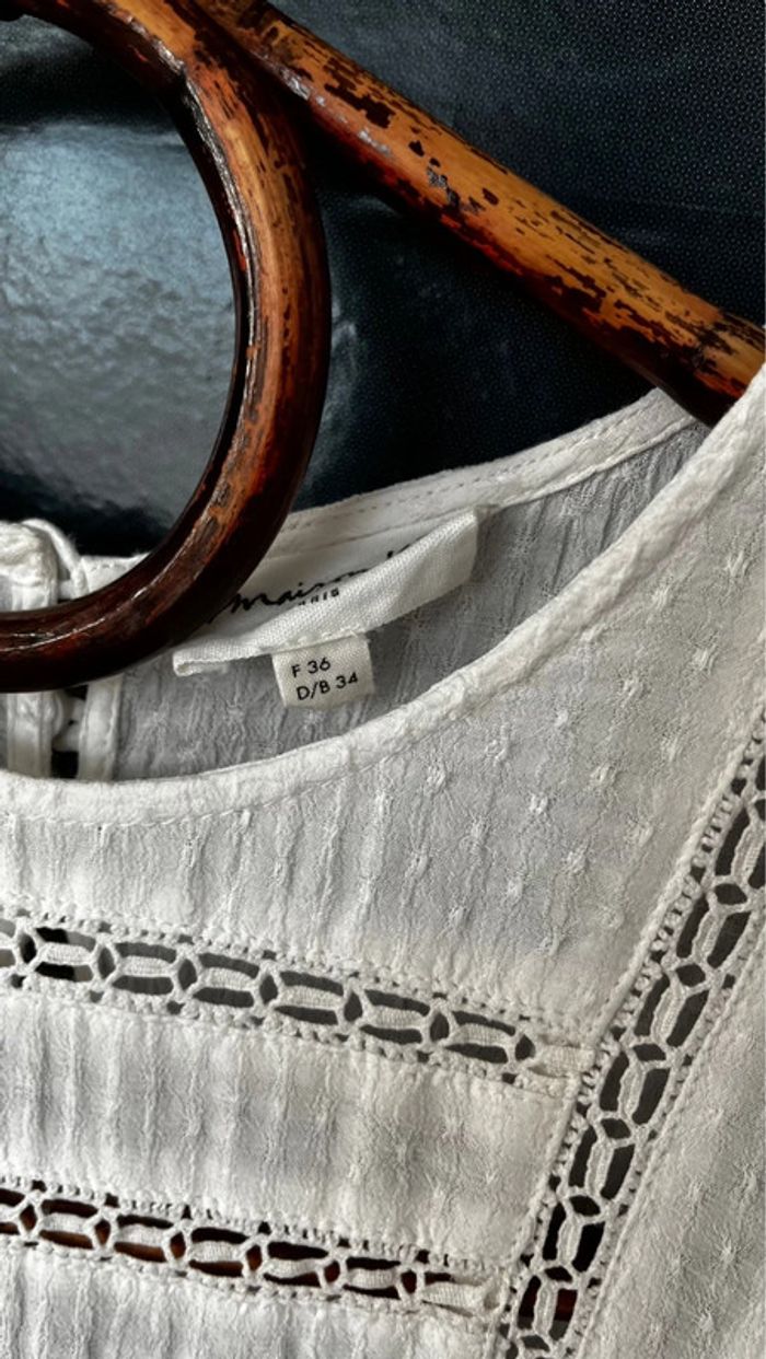 Blouse ample avec dentelle écrue Abi - photo numéro 5