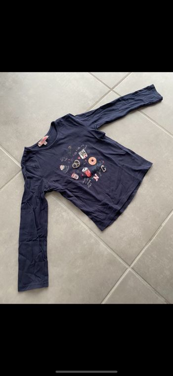 Tee shirt manches longues Lisa rose 5 ans
