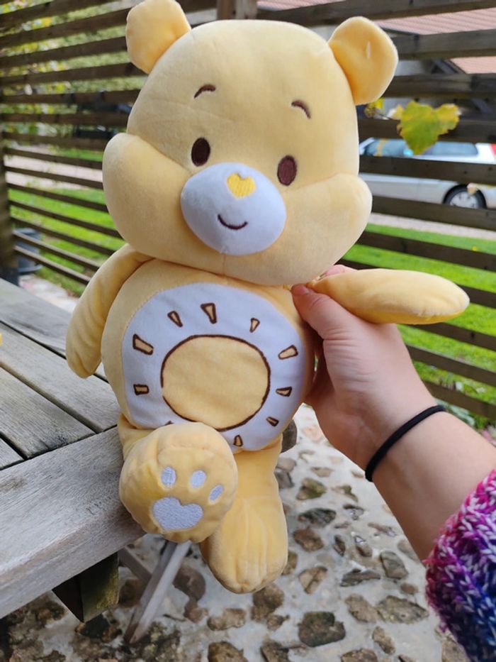 Peluche sensorielle bisounours jaune - photo numéro 2