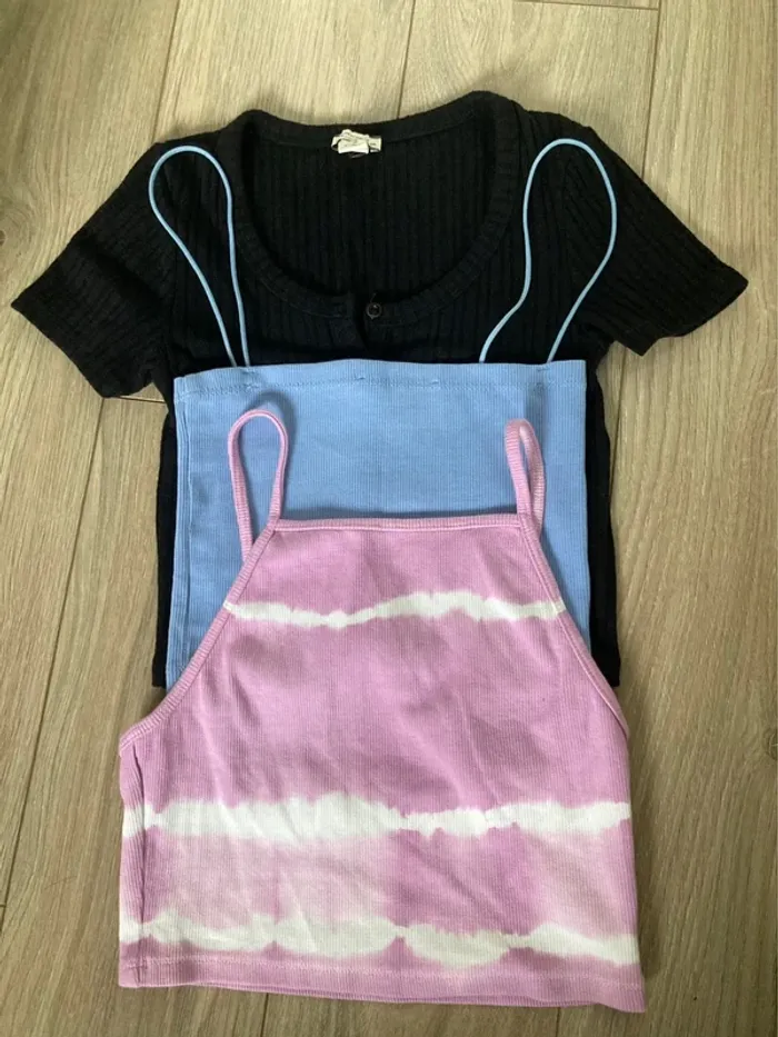 Lot de 3 crop top