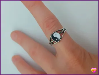 Bague argentée tendance en acier inoxydable