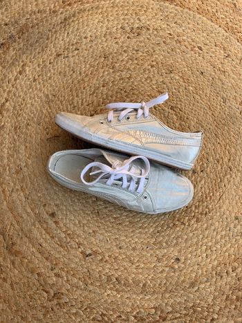 Femme 👩 Baskets puma gris argenté taille 38