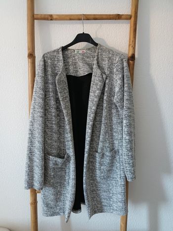 Veste blazer avec poches gris chiné taille M