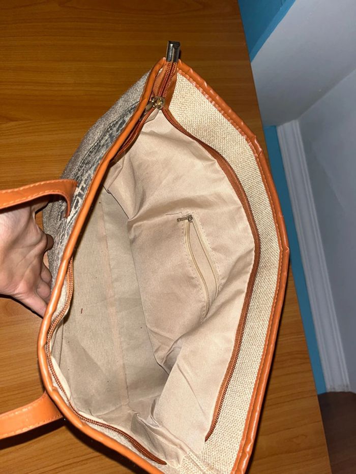 Sac à main blanc avec motif (moyen) - photo numéro 5