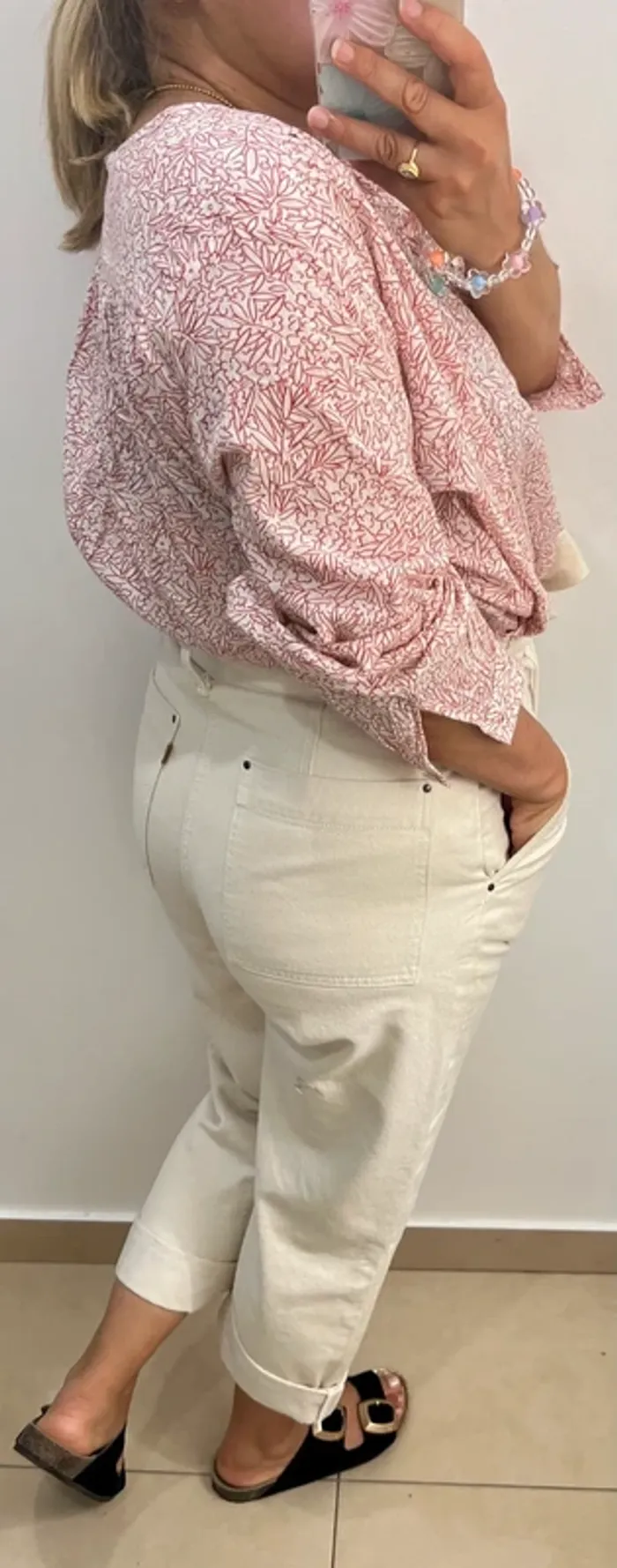 Blouse ample floral Des Petits Hauts  taille 38 et plus - photo numéro 7