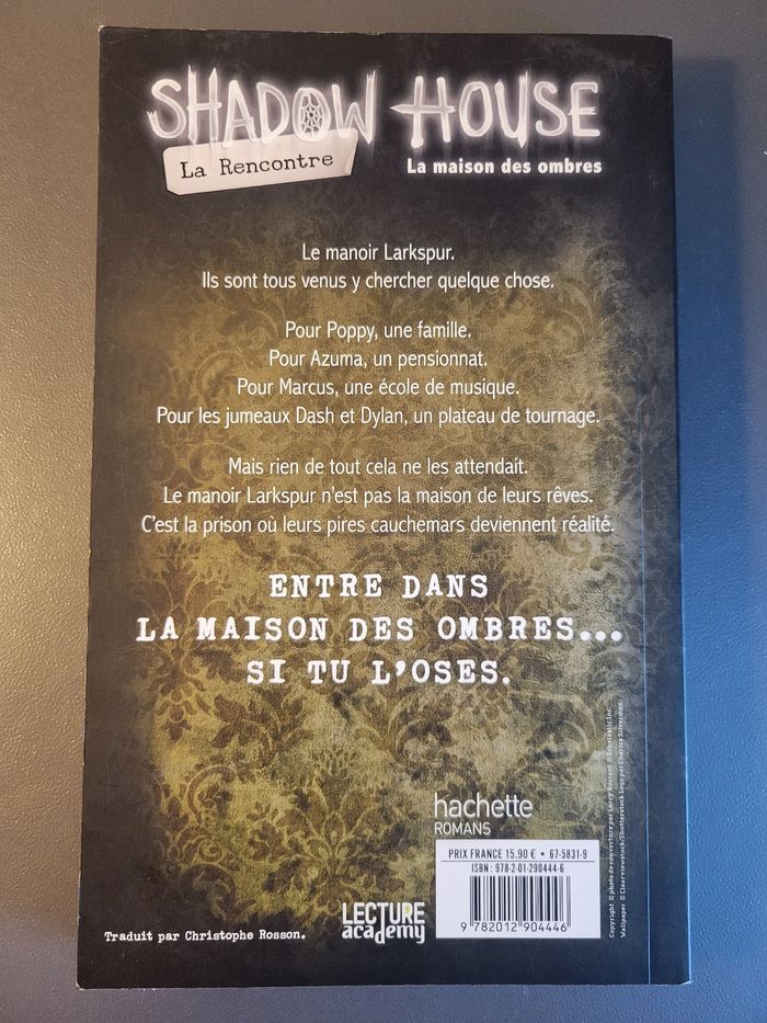 Shadow house - La maison des ombres
Tome 1 : La rencontre
Dan Poblocki - photo numéro 3