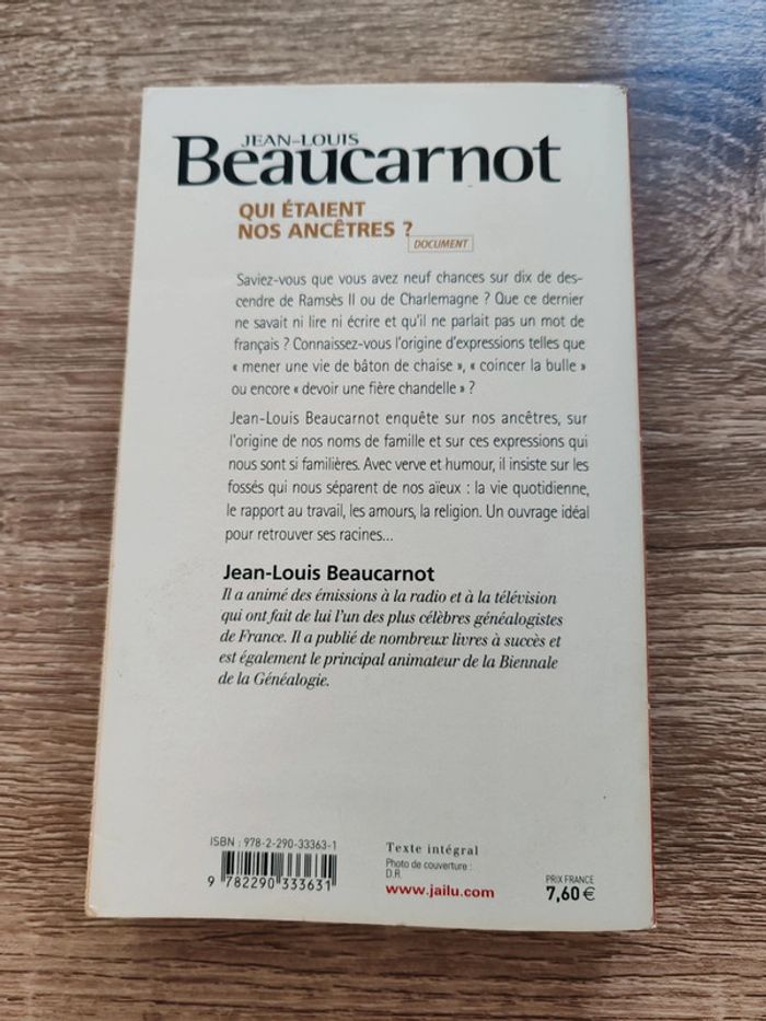 J-L Beaucarnot ⭐ Qui était nos ancêtres ? - photo numéro 2