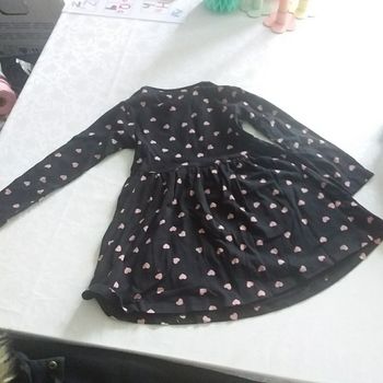 Robe minnie mickey noir avec coeur rose