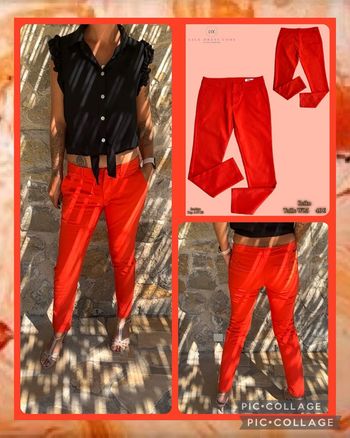 🧡 Pantalon slim orange vif – Reiko – Taille W25 SOLDÉ -70% 🧡