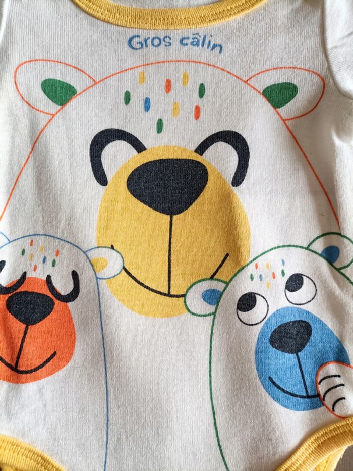 Lot de 2 bodies manches courtes DPAM 1 mois - photo numéro 3