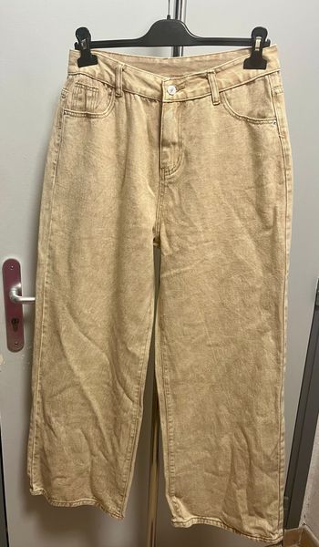 Jean large beige