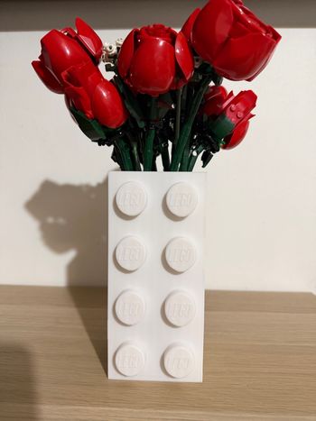 Vase brique idéal fleurs lego 3D