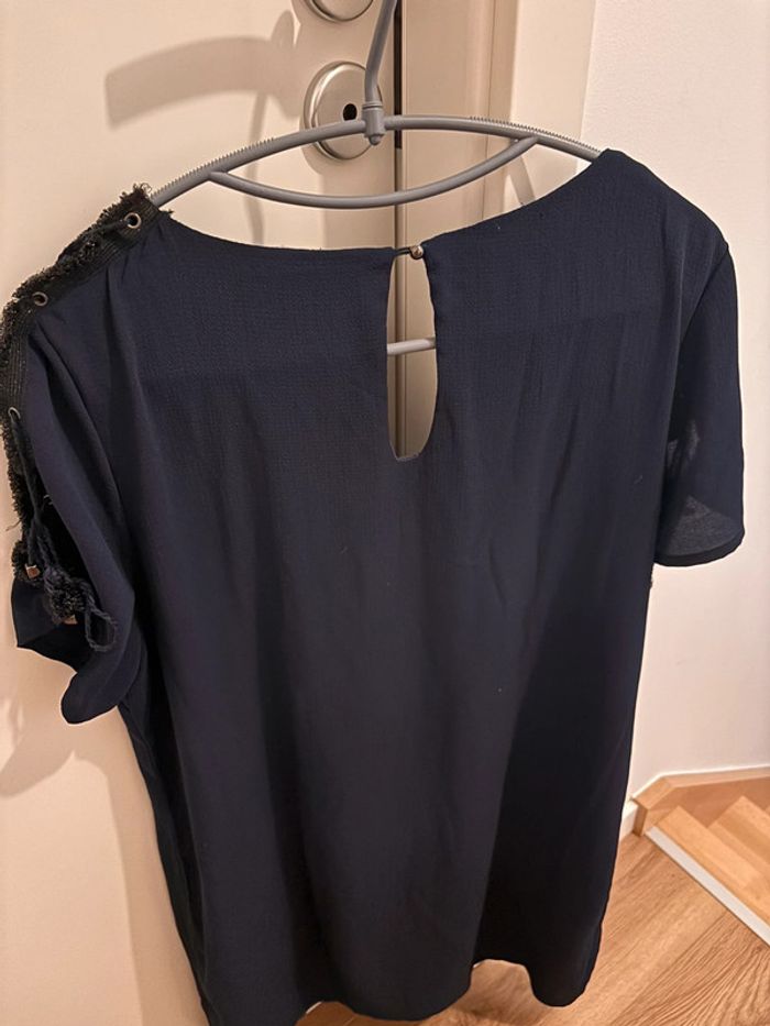 Robe bleu marine Carmin L lacée aux épaules - photo numéro 2