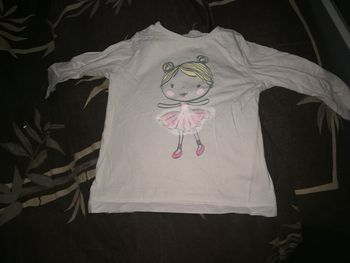 Tee shirt manches longues crème 12 mois