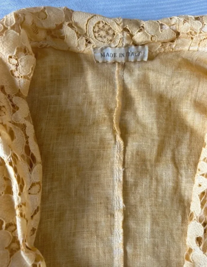 Veste jaune dentelle made in Italy été - photo numéro 5