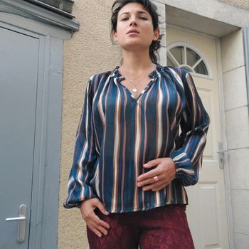 Jolie blouse en voile taille L