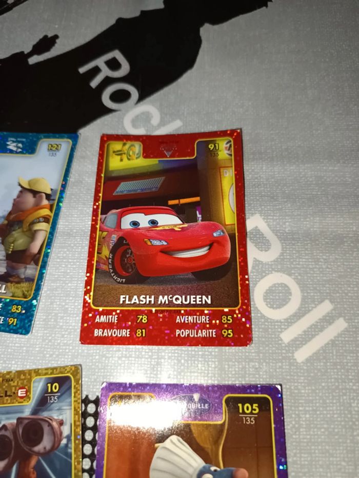 Lot de 9 Cartes brillantes à collectionner Auchan - Héros Disney Pixar - photo numéro 2