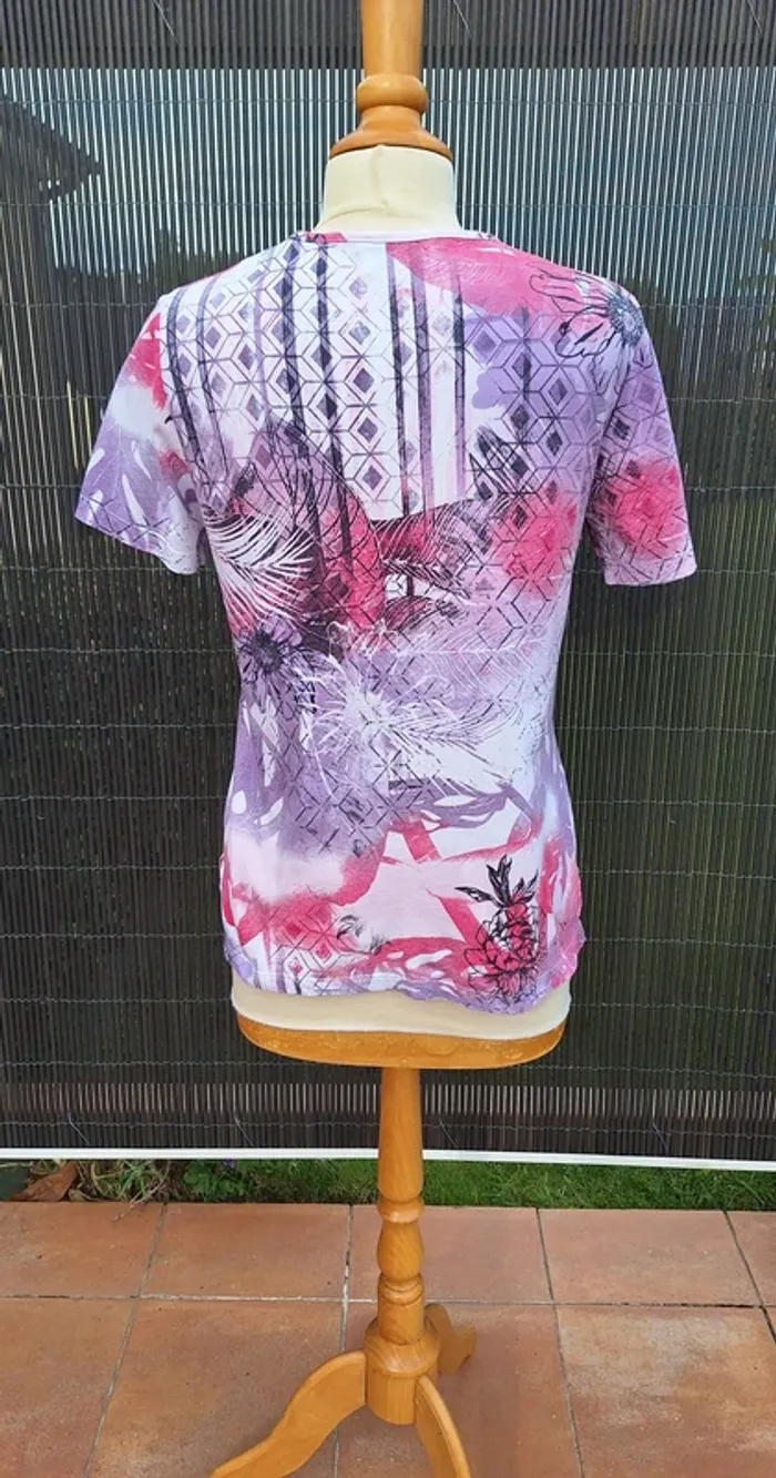 T-Shirt motifs multicolores Afibel - photo numéro 5