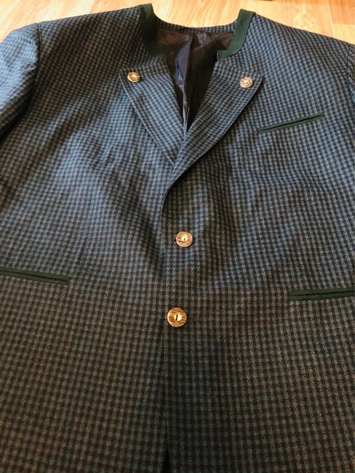 🇦🇹Blazer autrichien pure laine vierge petits carreaux Distler trachten tyrolean blazer🇦🇹 - photo numéro 9
