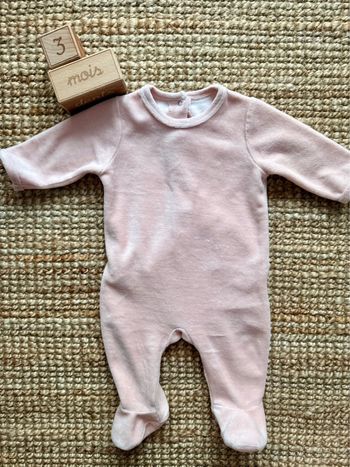 Pyjama velours Vertbaudet 3mois / 60cm