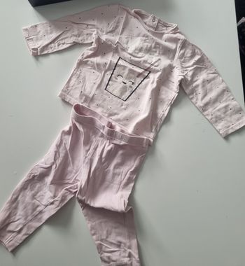 Ensemble t-shirt manches longues Milk et legging rose clair Taille 12 mois