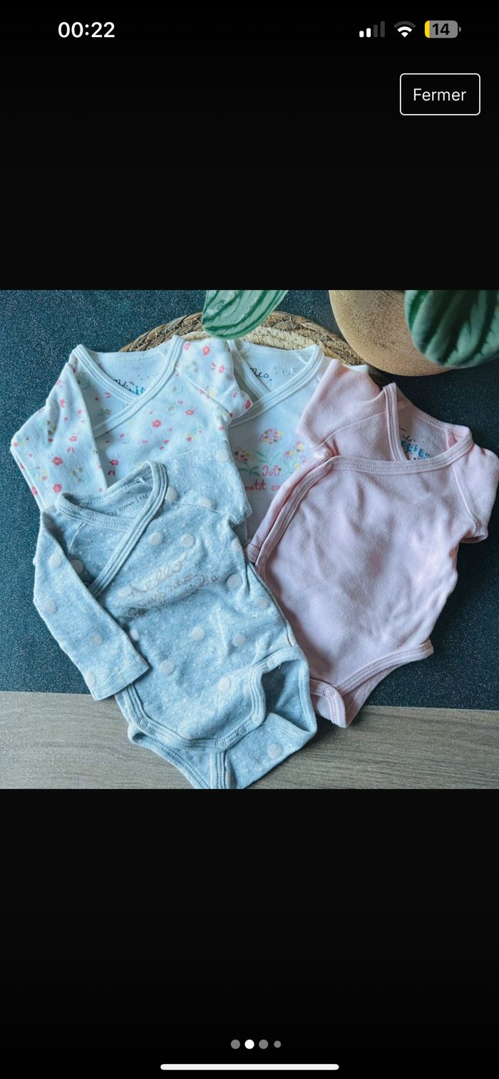 Lot de bodies bébé fille - photo numéro 2