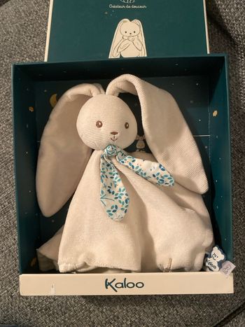Doudou lapin plat kaloo lapinoo beige