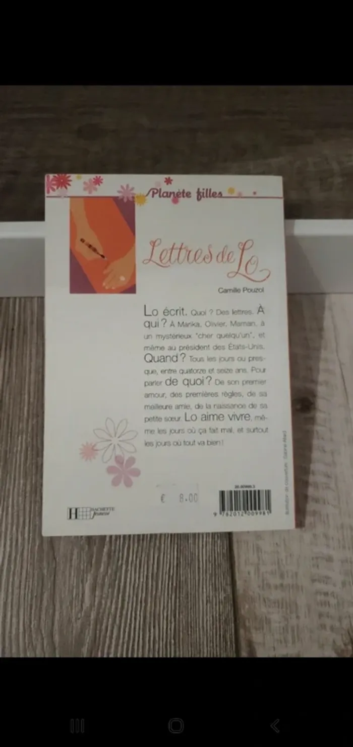 Livre Lettre de Lo - Planete filles - photo numéro 3