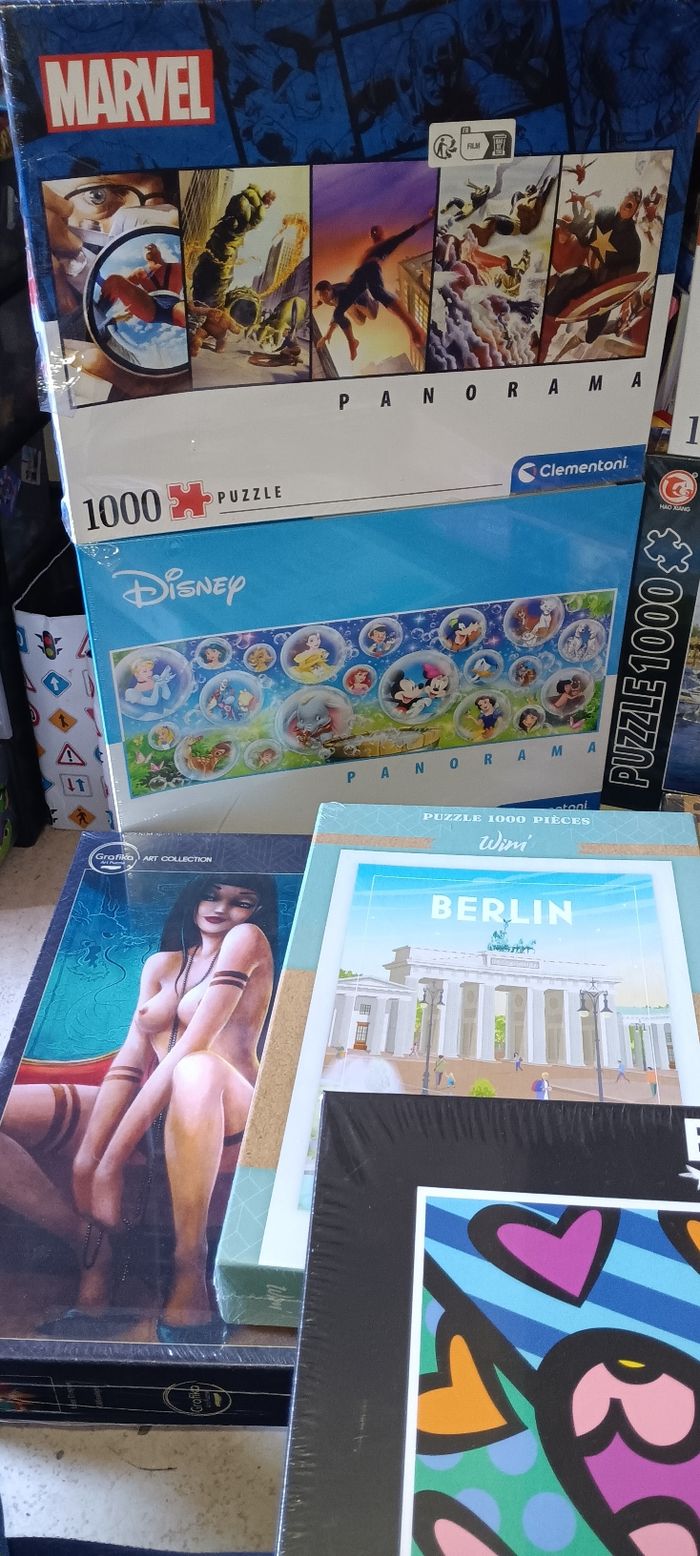Lot 13 puzzles neuf 1000 pieces et 1 de 2000 blister cassé  sur 2 - photo numéro 2