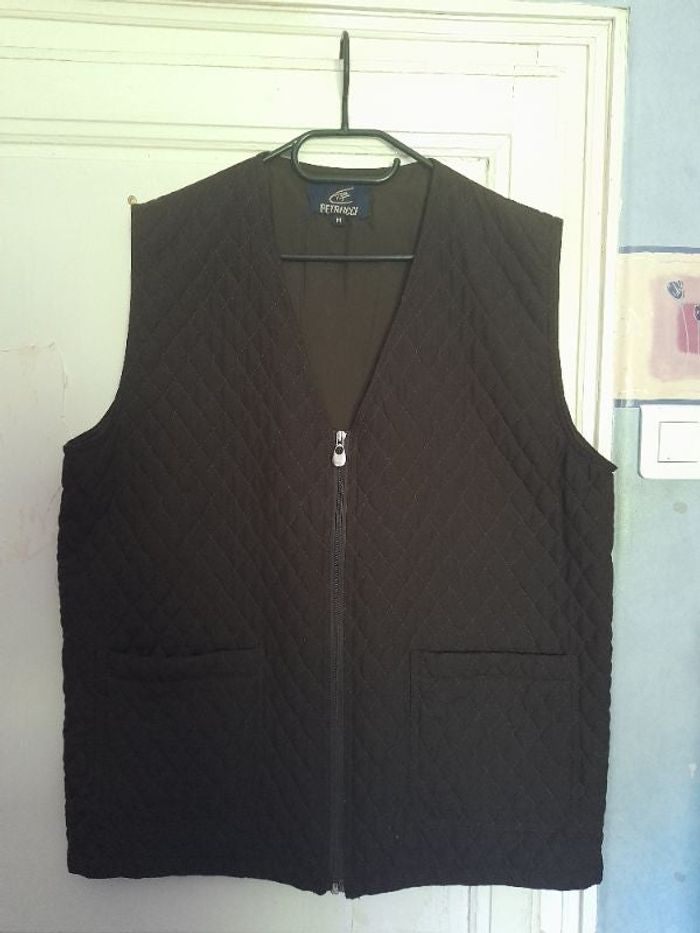 Doudoune matelassée mixte marron foncé, marque Petrucci, taille M