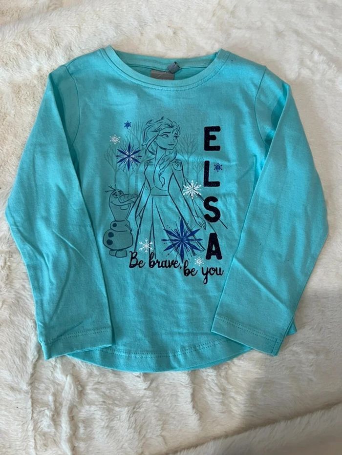 Tee shirt manche longue la reine des neiges disney taille 3 ans #3anschrist