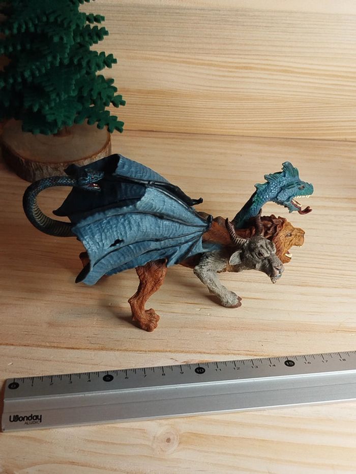 Figurine dragon a 3 têtes animal imaginaire - photo numéro 7